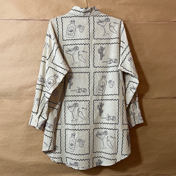 Billy J | NWT Piper Shirt Dress Chili Cactus Button Down Cocktail Print Size XS - Picture 9 of 11